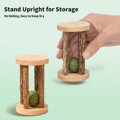 Show full view: Lulu's World Wooden Mouse Interactive Cat Roll Toy slide 7 of 8