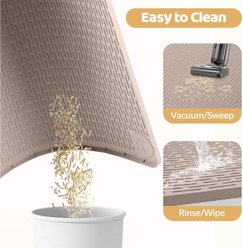 Bartuke Scatter Control Silicone Trapping Cat Litter Box Mat, Khaki, XX-Large: 70 x 45-in slide 2 of 7