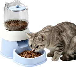 Twinsing Cat Feeder, Blue, 2-l