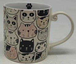 Blue Sky Clayworks Mitsy Cat Face Mug, 21-oz