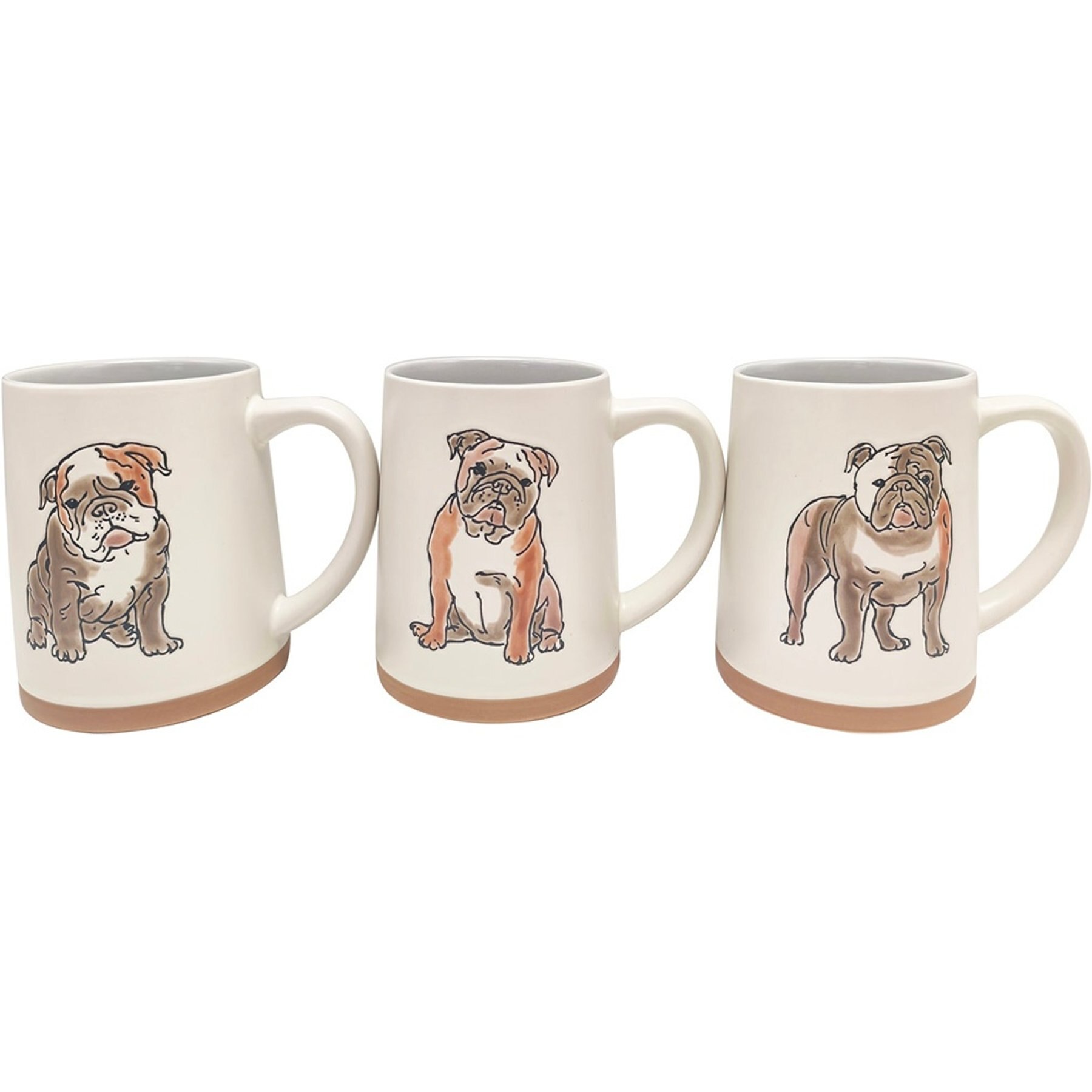 Blue Sky Clayworks Watercolor English Bulldog Mug, 18-oz