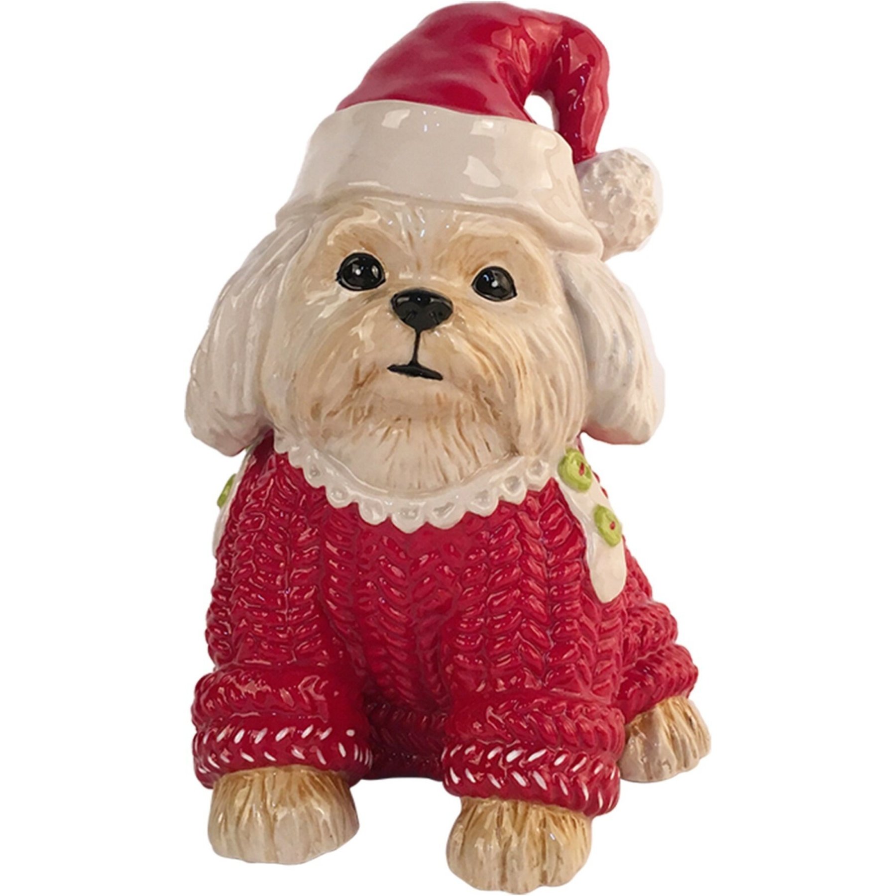 Blue Sky Clayworks Hannah Maltese Holiday Figurine