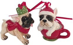 Blue Sky Clayworks French Bulldog Ornament Set