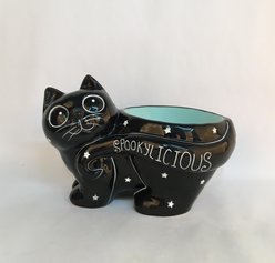 Blue Sky Clayworks Cat Pedestal Bowl