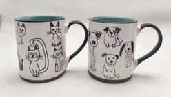 Blue Sky Clayworks Sit Stay Sip Pet Mug, 18-oz