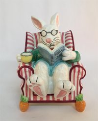 Blue Sky Clayworks Easter Bunny Chair Figurine