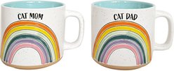 Blue Sky Clayworks Rainbow Love Cat Mug, 16-oz