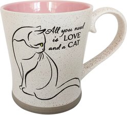 Blue Sky Clayworks All You Need is Love & a Cat Mug, 17-oz