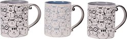 Blue Sky Clayworks Cat Face Repeat B Mug, 16-oz