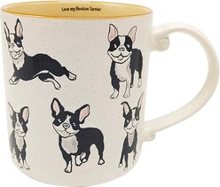 Blue Sky Clayworks Boston Terrier Mug, 21-oz