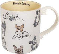 Blue Sky Clayworks French Bulldog Mug, Cream, 21-oz