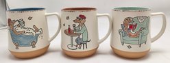 Blue Sky Clayworks Pawsitively Human Mug, 18-oz