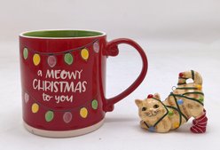 Blue Sky Clayworks Meowy Christmas to You Mug & Ornament Set
