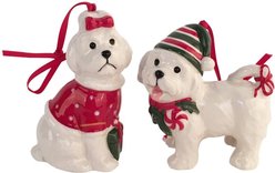 Blue Sky Clayworks Carmen Maltese Ornament Set