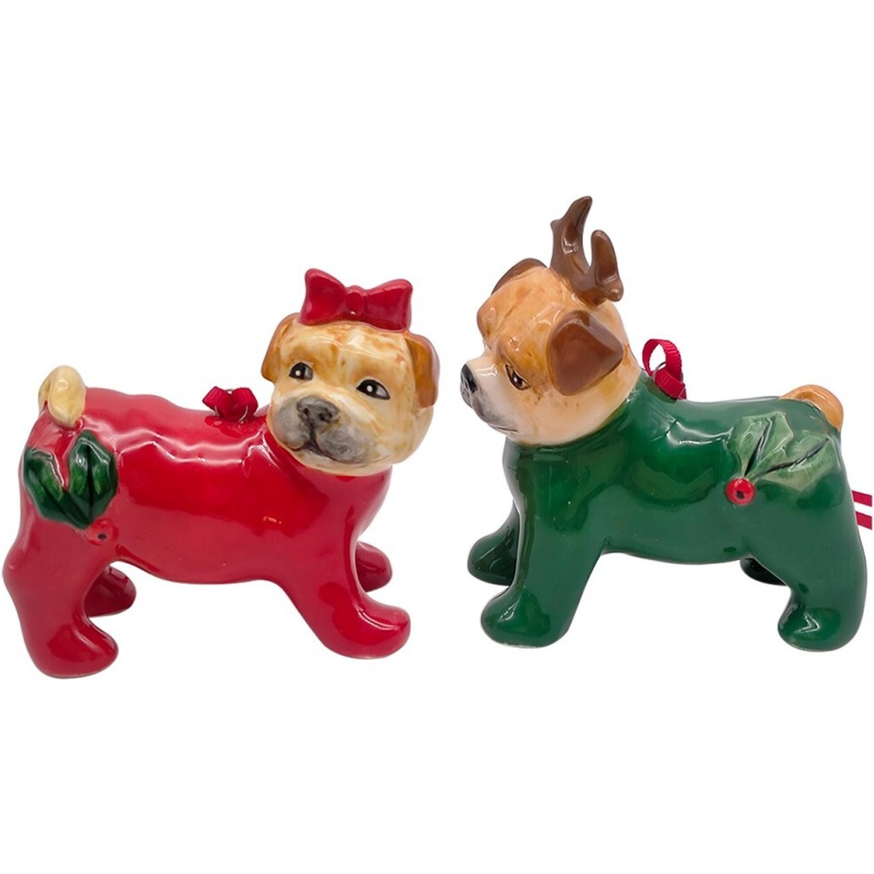 Blue Sky Clayworks Pug Ornament Set