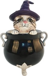 Blue Sky Clayworks Cat Cauldren Witch Figurine