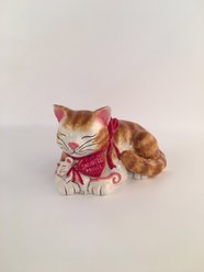 Blue Sky Clayworks Snuggle Mouse Cat Figurine