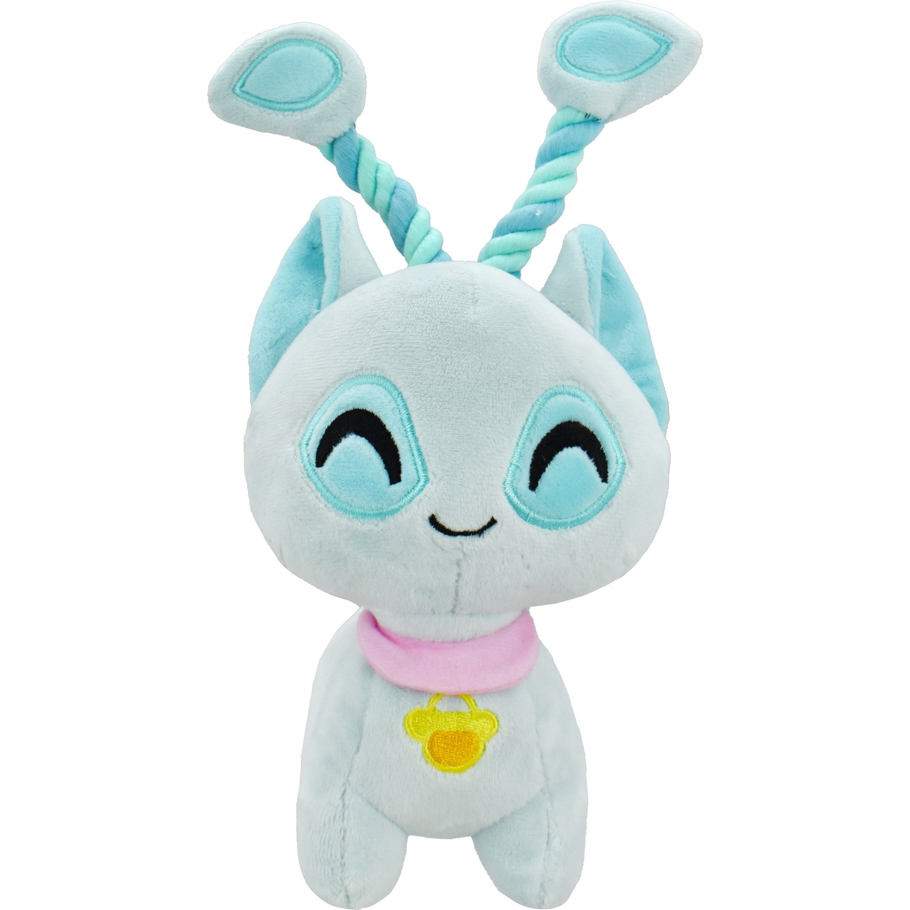 Multipet Neopet Aisha Squeaky Plush Dog Toy, Blue, 7-in