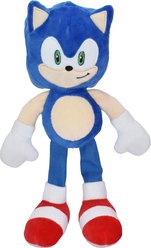 Multipet Sega Sonic Squeaky Plush Dog Toy, Blue, 10-in