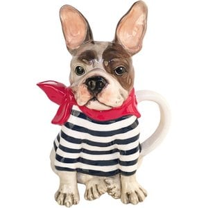 BLUE SKY CLAYWORKS Cream Pug Teapot - Chewy.com