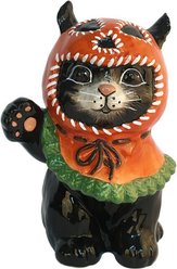 Blue Sky Clayworks Cat with Pumkinhead Hat Figurine