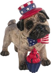 Blue Sky Clayworks Fourth of July Pug Figurine