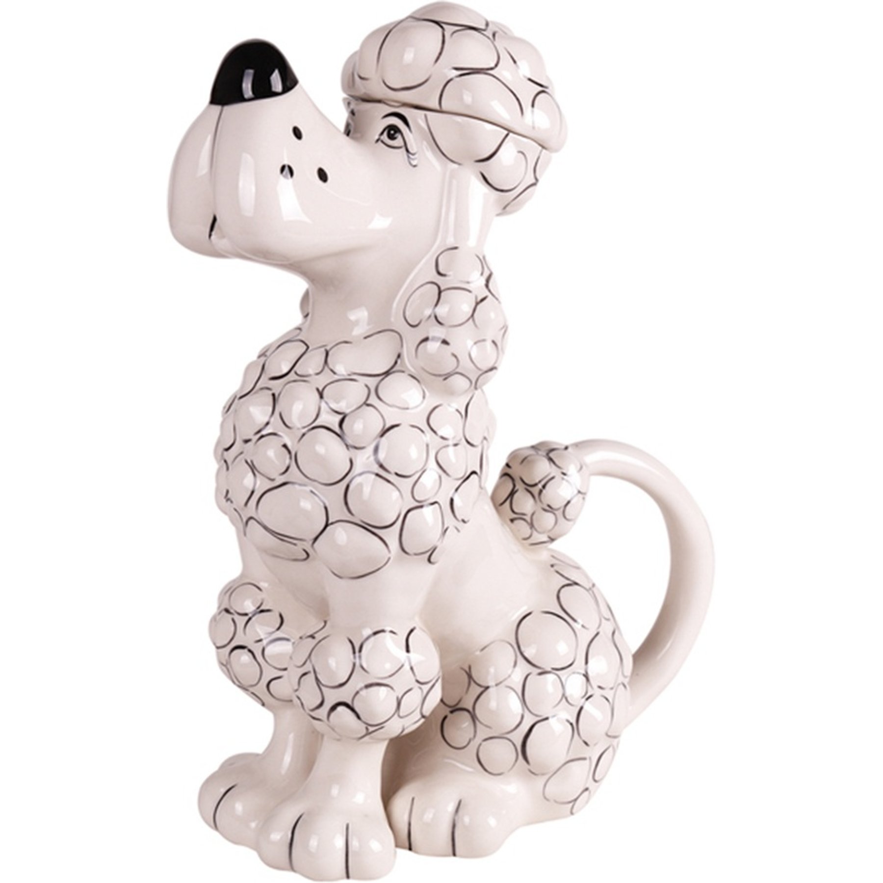 Blue Sky Clayworks White Toy Poodle Teapot