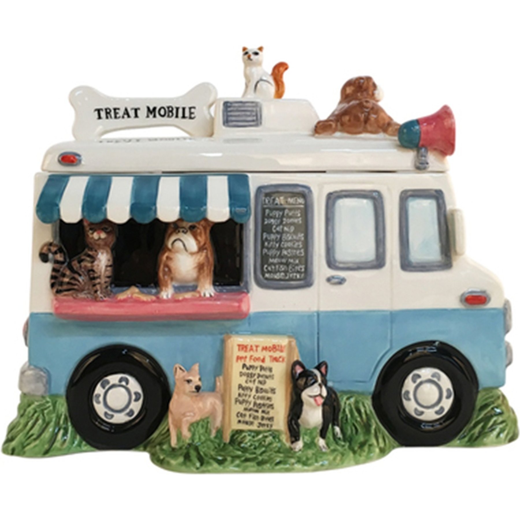 Blue Sky Clayworks Treat Mobile Pet Food Truck Dog Treat Jar