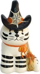 Blue Sky Clayworks Cat with Witch Hat Figurine