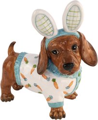 Blue Sky Clayworks Dashing in Carrots Dachshund Figurine