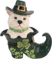 Blue Sky Clayworks White Dog in Boot Figurine
