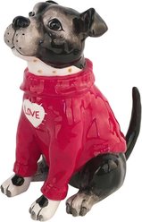 Blue Sky Clayworks Red Sweater Dog Figurine, Small