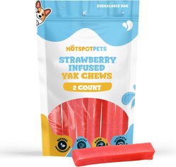 HOTSPOT PETS 5 to 6-in Strawberry Infused Cheese Hard Dog Yak Chew, 2 count