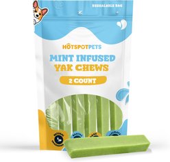 HOTSPOT PETS 5 to 6-in Mint Infused Cheese Hard Dog Yak Chew, 2 count