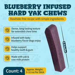 HOTSPOT PETS 5 to 6-in Blueberry Infused Cheese Hard Dog Yak Chew, 4 count slide 2 of 7