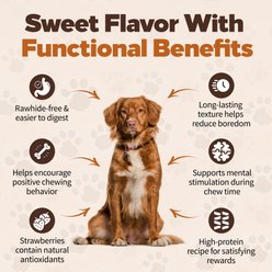 The Treat Shack 5 to 6-in Strawberry Infused Cheese Hard Dog Yak Chew, 3 count slide 2 of 8