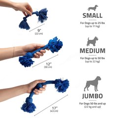Playology Dri-Tech Rope Hot Dog Scented Dog Toy, Blue, Jumbo slide 2 of 6