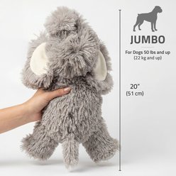 Playology Peanut Butter Scented Elephant Squeaky Plush Dog Toy, Gray, Jumbo slide 2 of 6