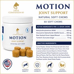 True Companion K9 Motion Hip & Joint Support Chicken Flavored Chew Supplement for Dogs, 60 count slide 2 of 5