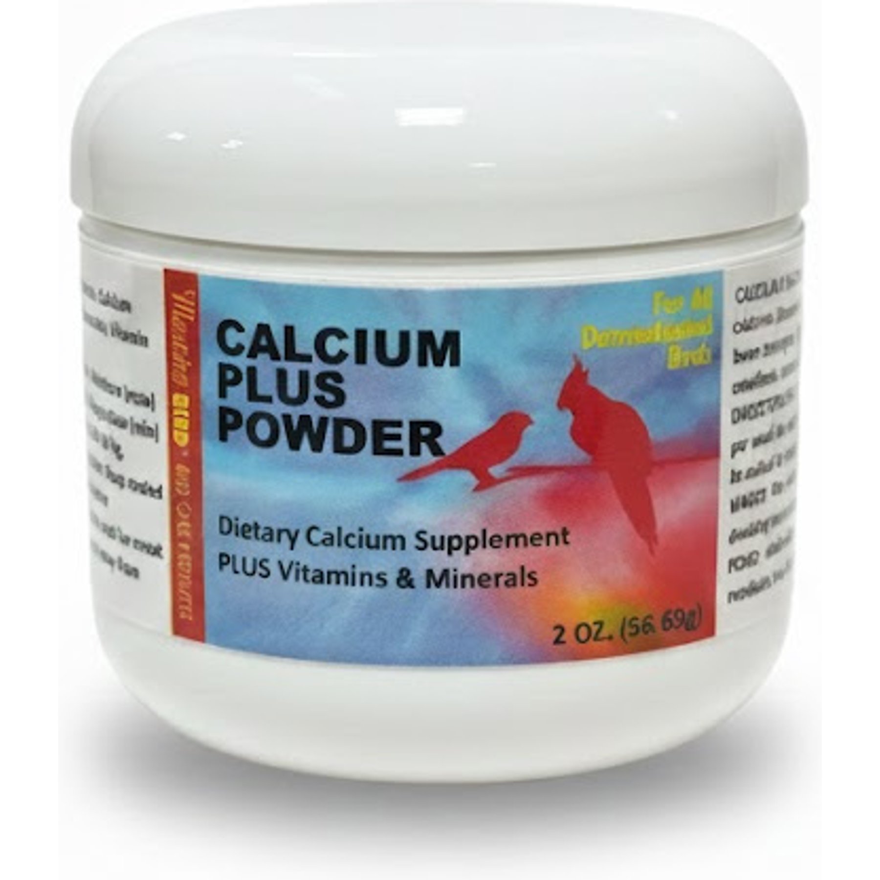 Morning Bird Calcium Plus Powder Supplement for Birds, 2-oz