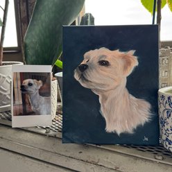 Char and Whiskers Custom Pet Portrait Painting, 8 x 10-in slide 2 of 3