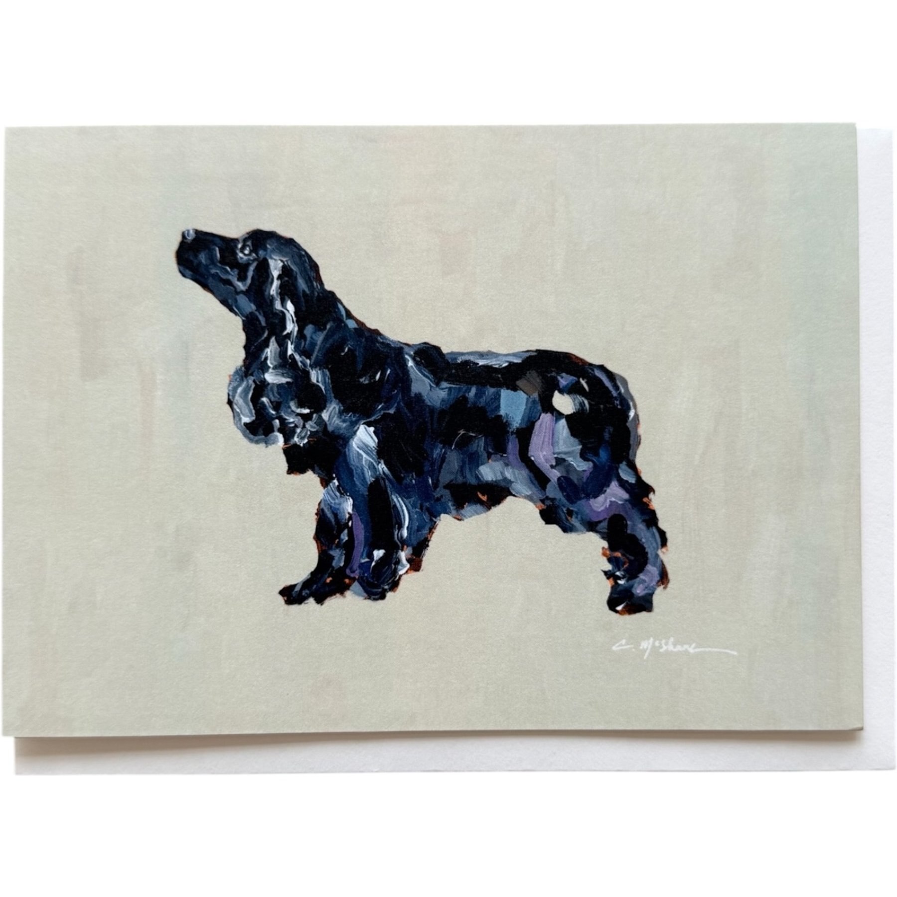 Art Barke by Chelsea McShane Art Black English Cocker Spaniel Canvas Print, 10 x 8-in