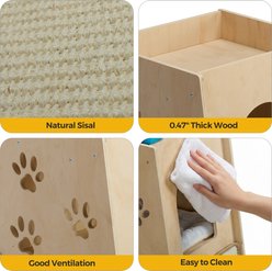 Coziwow Wall-Mounted 55.2-in Climbing Cat Tree Tower, Brown slide 2 of 8