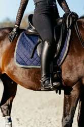 5/A Baker Horse Dressage Quilted Pad, White, Square
