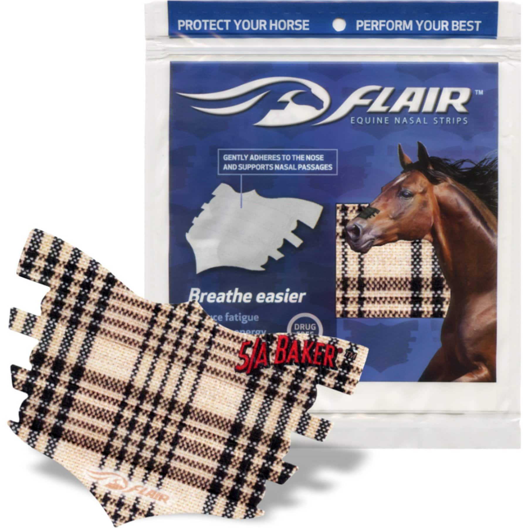 5/A Baker Horse Flair Equine Nasal Strip, Single