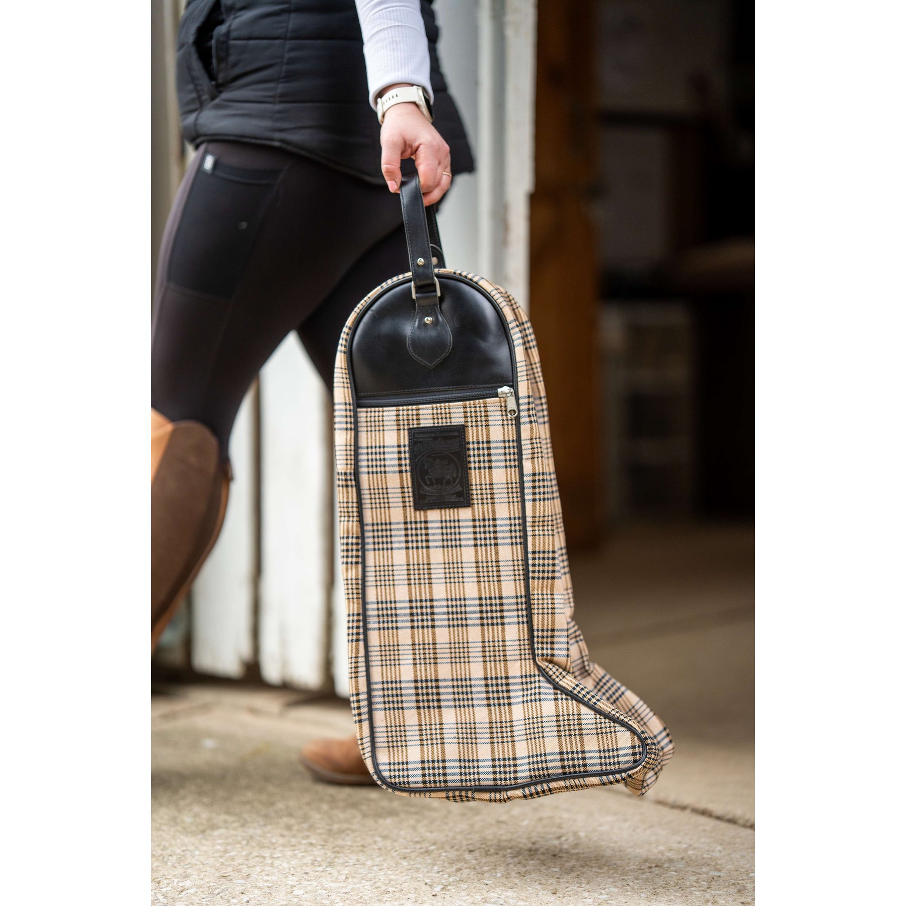 5/A Baker Horse Riding Boot Bag, Black
