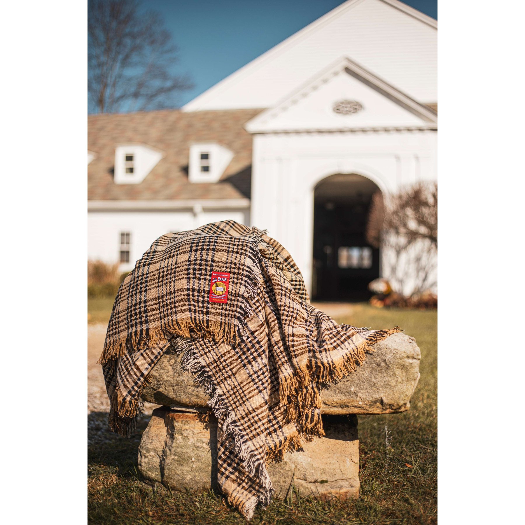 5/A Baker Horse Afghan Plaid, 50 x 70-in