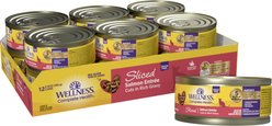 Wellness Complete Health Sliced Grain-Free Salmon Entree Wet Cat Food, 5.5-oz can, case of 12