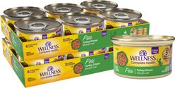 Wellness Complete Health Pate Grain-Free Turkey Wet Cat Food, 3-oz can, case of 12 slide 1 of 9