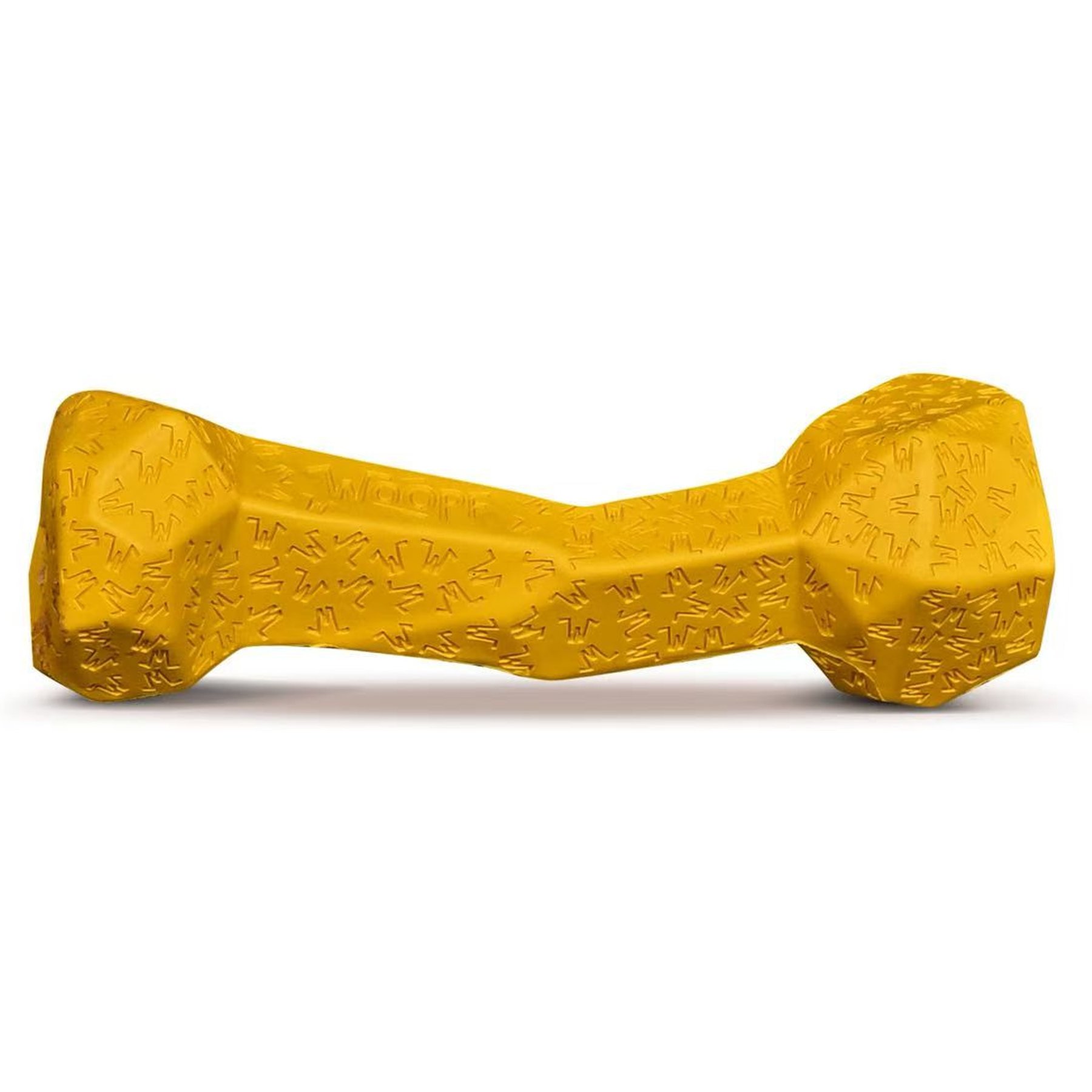 Petopia W Letter Shaped Bone Interactive Tough Chew Dog Toy with Tear Resistance of 60 - 70 N/MM, Yellow, XX-Large